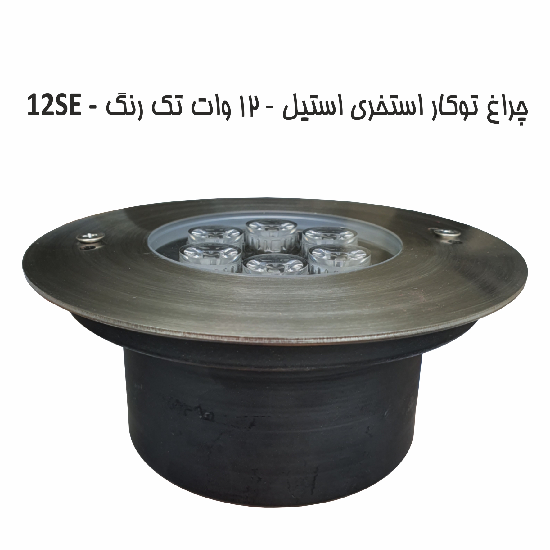 Picture of چراغ استیل توکار استخری 12 وات تک رنگ برند لدمن