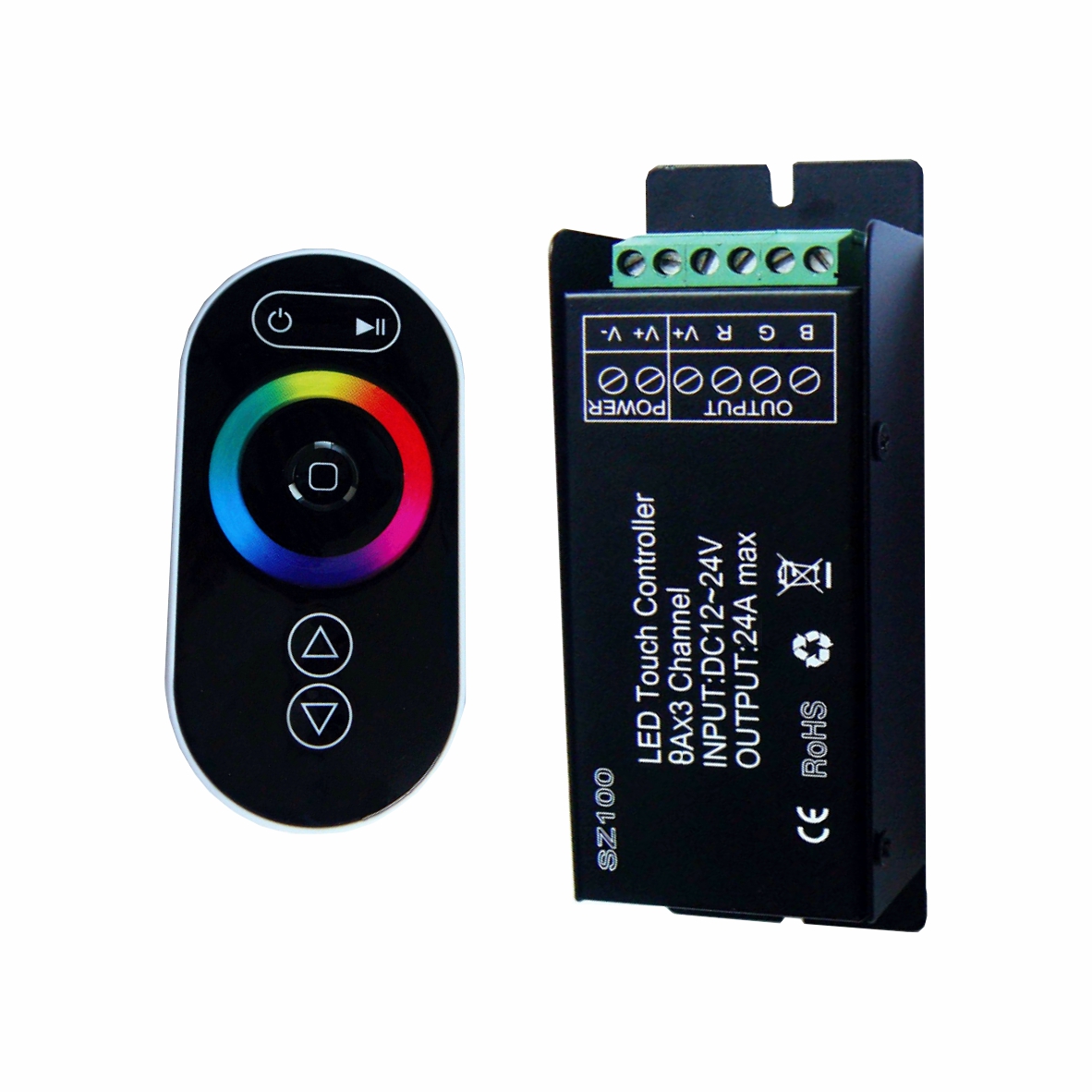 تصویر  کنترلر RGB مدل  wireless (رادیوئی) 24 آمپر تاچ - وارداتی