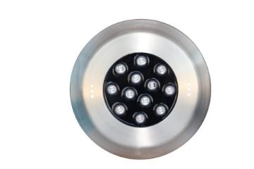 تصویر  چراغ روکار استخری استیل 24وات تک رنگ برند  LEDMAN