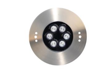 تصویر  چراغ توکار استخری استیل 18وات فولکالر(RGB) برند  LEDMAN