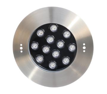 تصویر  چراغ توکار استخری استیل 36وات فولکالر(RGB) برند  LEDMAN